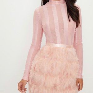 Pink Feathered Dress